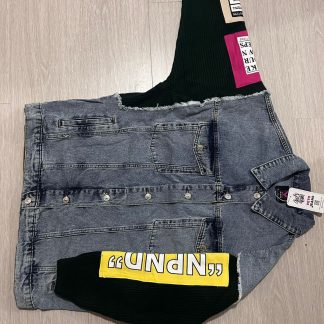 Chaqueta veto jeans  hilo verde